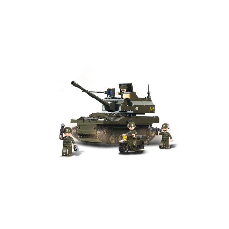 Lego GENERIQUE Sluban army - m38-b9800 - tank (char + moto)
